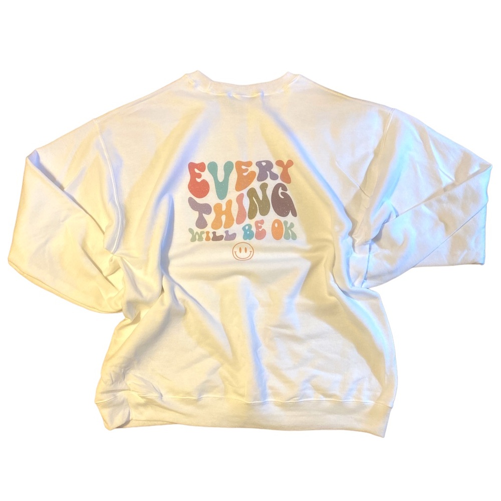 What if it all works out mental health crewneck sweatshirt oversized large - Picture 8 of 11